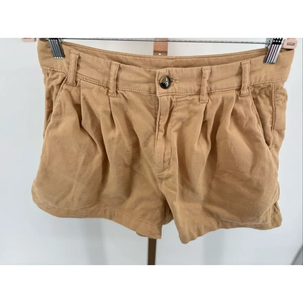 Free People Billie Chino Shorts Womens 6  Pockets